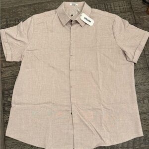Coofandy Men's Tan Short Sleeve Button Down Shirt
